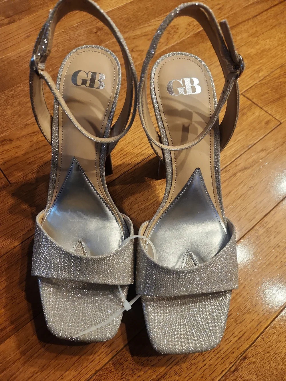 Gianni Bini Metallic Silver Ankle-Strap Women’s Dress Sandals Size 10